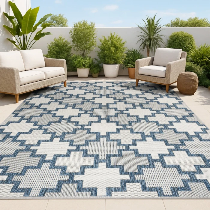 Jonathan Y TUSCAN SUN COLLECTION Blue TSN200B 5ft.3in. X 7ft.7in. Rect. Rug