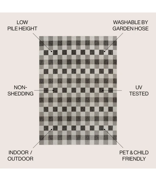 Jonathan Y TUSCAN SUN COLLECTION Black TSN202A 7ft.-10in. X 10ft. Rect. Rug