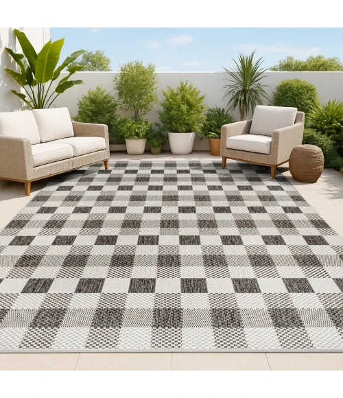 Jonathan Y TUSCAN SUN COLLECTION Black TSN202A 7ft.-10in. X 10ft. Rect. Rug