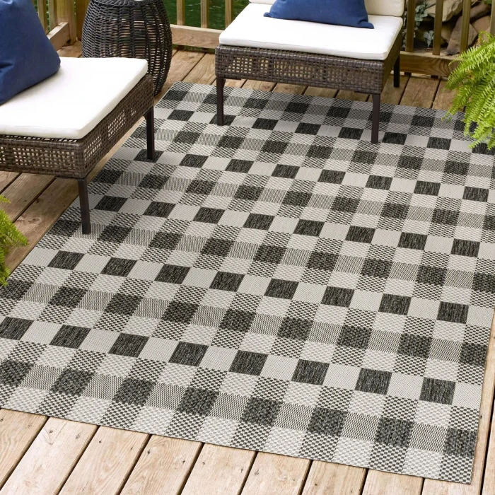 Jonathan Y TUSCAN SUN COLLECTION Black TSN201A 5ft.3in. X 7ft.7in. Rect. Rug