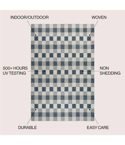 Jonathan Y TUSCAN SUN COLLECTION Blue TSN201C 2ft.-11in. X 4ft.-11in. Rect. Rug