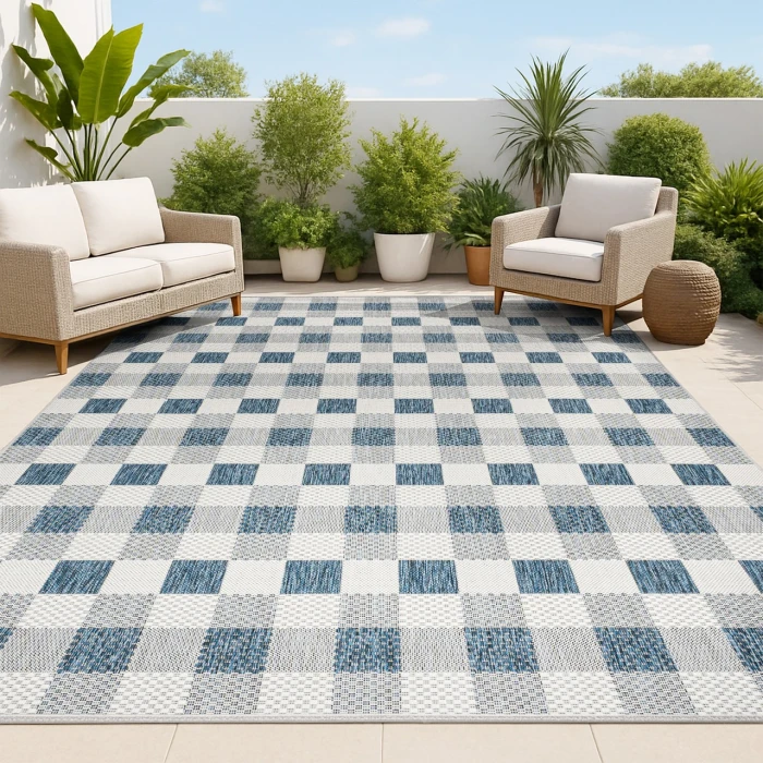 Jonathan Y TUSCAN SUN COLLECTION Blue TSN201C 2ft.-11in. X 4ft.-11in. Rect. Rug