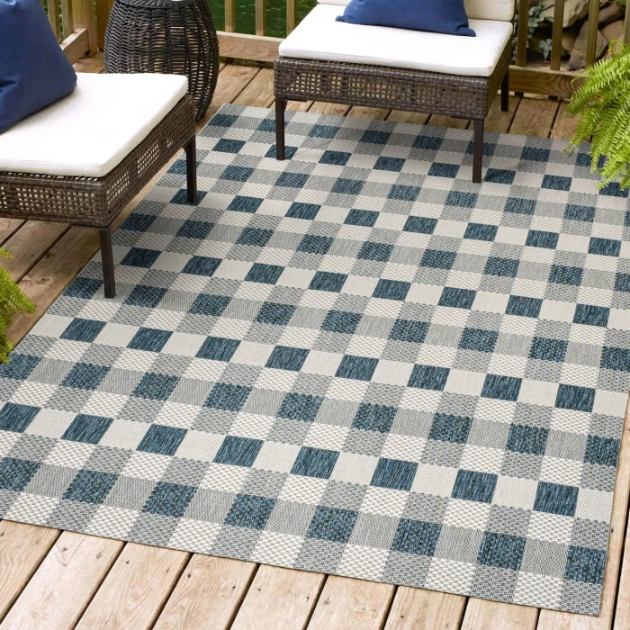 Jonathan Y TUSCAN SUN COLLECTION Blue TSN201C 2ft.-11in. X 4ft.-11in. Rect. Rug