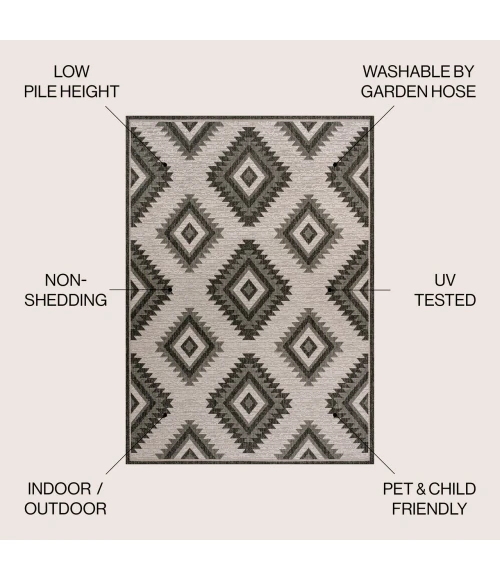 Jonathan Y TUSCAN SUN COLLECTION Black TSN202A 2ft.-11in. X 4ft.-11in. Rect. Rug