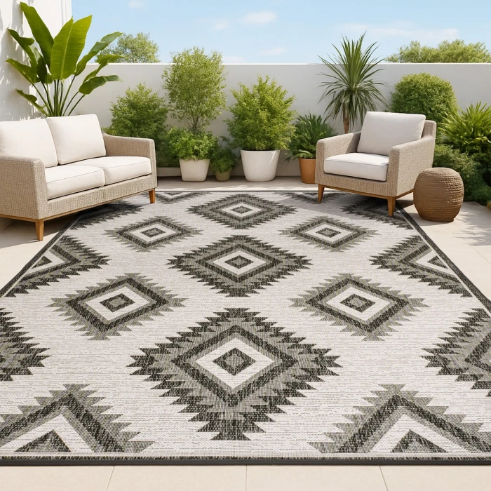 Jonathan Y TUSCAN SUN COLLECTION Black TSN202A 2ft.-11in. X 4ft.-11in. Rect. Rug