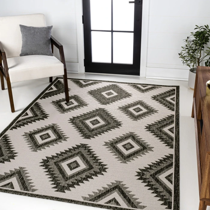 Jonathan Y TUSCAN SUN COLLECTION Black TSN202A 2ft.-11in. X 4ft.-11in. Rect. Rug