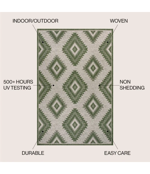 Jonathan Y TUSCAN SUN COLLECTION Green TSN202D 4ft. X 6ft. Rect. Rug