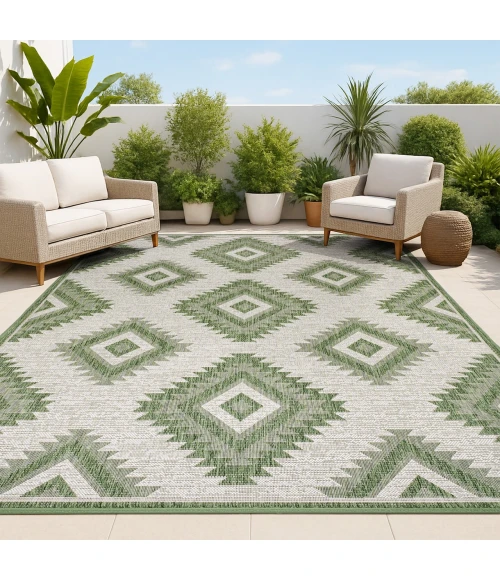 Jonathan Y TUSCAN SUN COLLECTION Green TSN202D 4ft. X 6ft. Rect. Rug