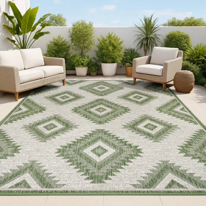 Jonathan Y TUSCAN SUN COLLECTION Green TSN202D 5ft.3in. X 7ft.7in. Rect. Rug