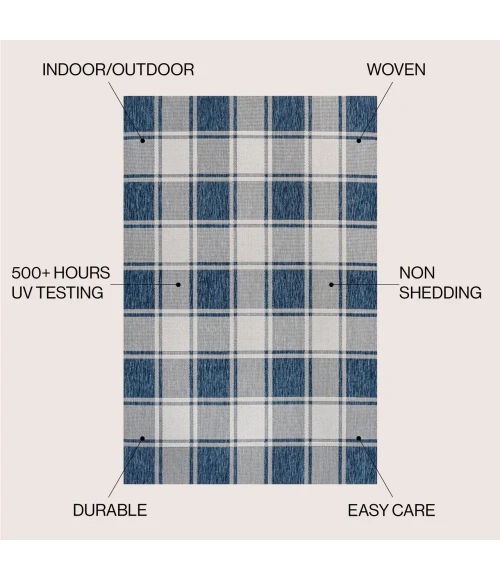 Jonathan Y TUSCAN SUN COLLECTION Blue TSN203B 4ft. X 6ft. Rect. Rug