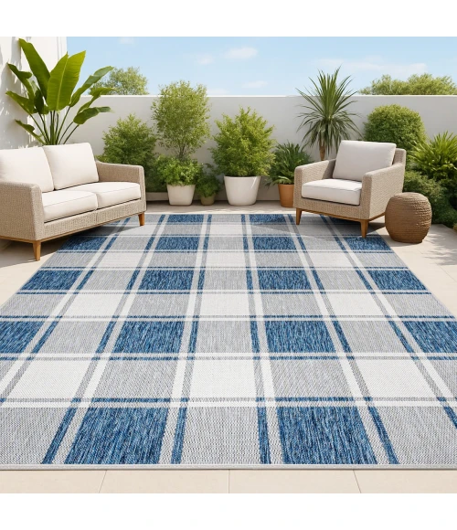 Jonathan Y TUSCAN SUN COLLECTION Blue TSN203B 4ft. X 6ft. Rect. Rug