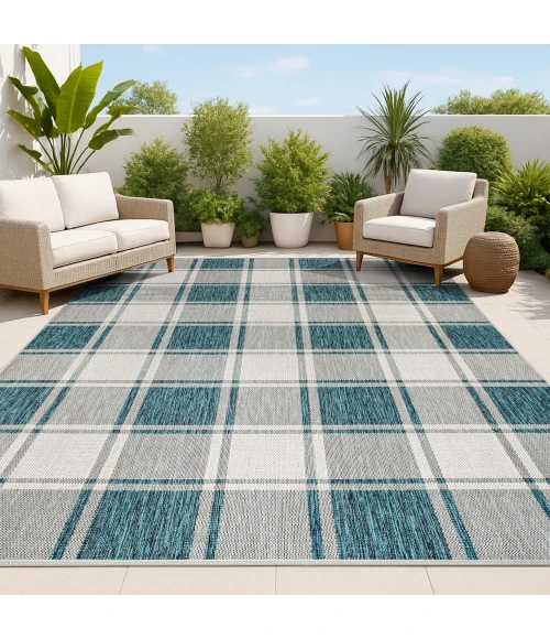 Jonathan Y TUSCAN SUN COLLECTION Blue TSN203E 2ft.-11in. X 4ft.-11in. Rect. Rug