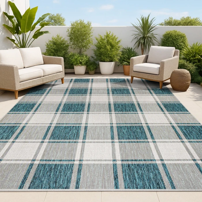 Jonathan Y TUSCAN SUN COLLECTION Blue TSN203E 2ft.-11in. X 4ft.-11in. Rect. Rug