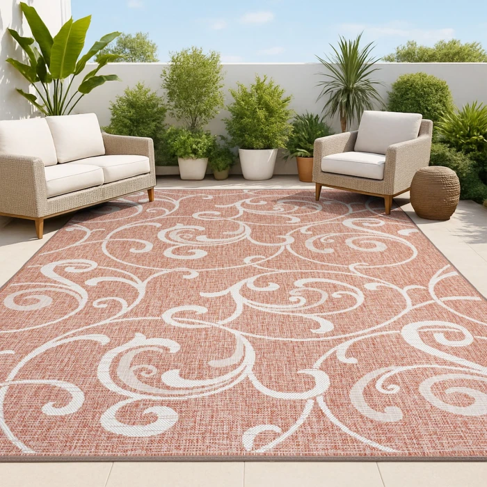 Jonathan Y TUSCAN SUN COLLECTION Pink TSN205A 5ft.3in. X 7ft.7in. Rect. Rug