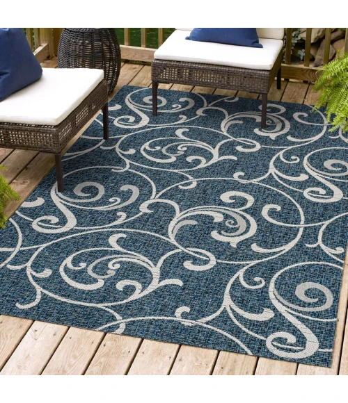 Jonathan Y TUSCAN SUN COLLECTION Blue TSN205B 2ft.-11in. X 4ft.-11in. Rect. Rug
