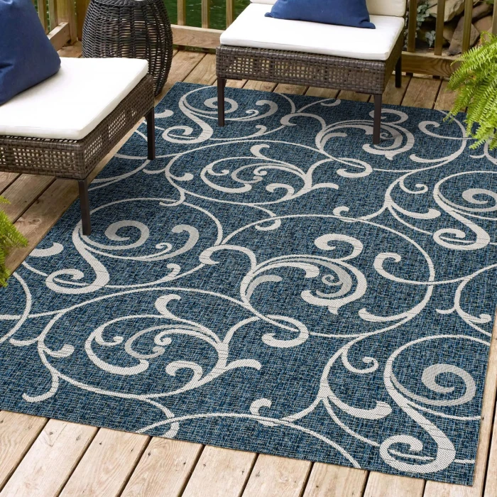 Jonathan Y TUSCAN SUN COLLECTION Blue TSN205B 2ft.-11in. X 4ft.-11in. Rect. Rug