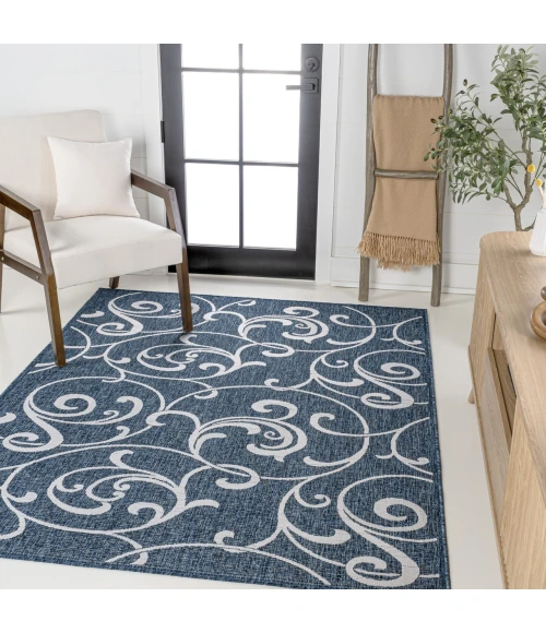 Jonathan Y TUSCAN SUN COLLECTION Blue TSN205B 2ft.-11in. X 4ft.-11in. Rect. Rug