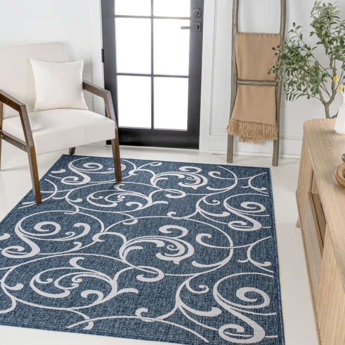 Jonathan Y TUSCAN SUN COLLECTION Blue TSN205B 2ft.-11in. X 4ft.-11in. Rect. Rug