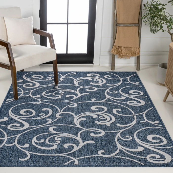 Jonathan Y TUSCAN SUN COLLECTION Blue TSN205B 2ft.-11in. X 4ft.-11in. Rect. Rug