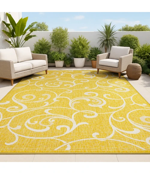 Jonathan Y TUSCAN SUN COLLECTION Yellow TSN205C 2ft.-11in. X 4ft.-11in. Rect. Rug
