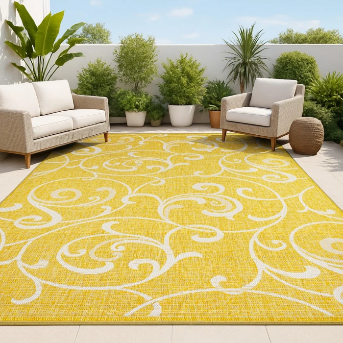 Jonathan Y TUSCAN SUN COLLECTION Yellow TSN205C 5ft.3in. X 7ft.7in. Rect. Rug