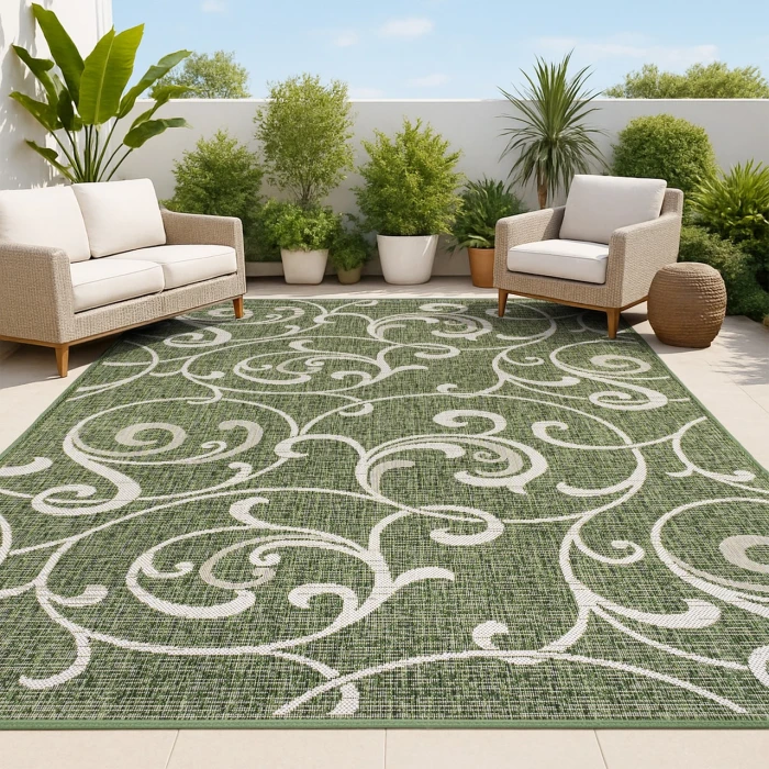 Jonathan Y TUSCAN SUN COLLECTION Blue TSN207C 7ft.-10in. X 10ft. Rect. Rug
