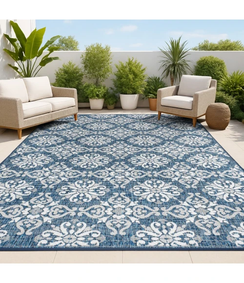 Jonathan Y TUSCAN SUN COLLECTION Blue TSN206A 4ft. X 6ft. Rect. Rug