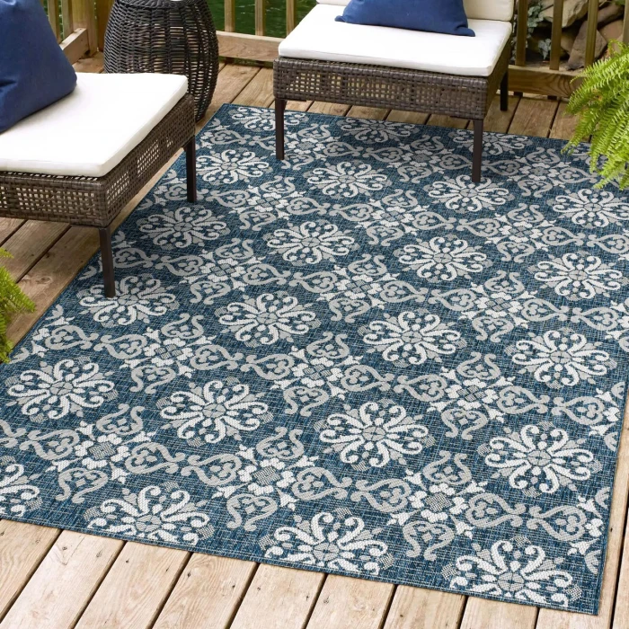 Jonathan Y TUSCAN SUN COLLECTION Blue TSN206A 2ft.-11in. X 4ft.-11in. Rect. Rug