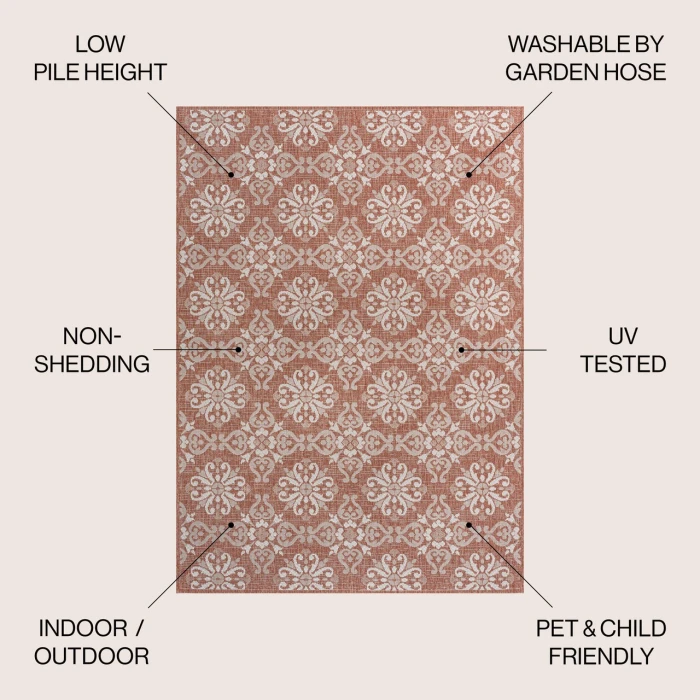 Jonathan Y TUSCAN SUN COLLECTION Pink TSN206B 2ft.-11in. X 4ft.-11in. Rect. Rug