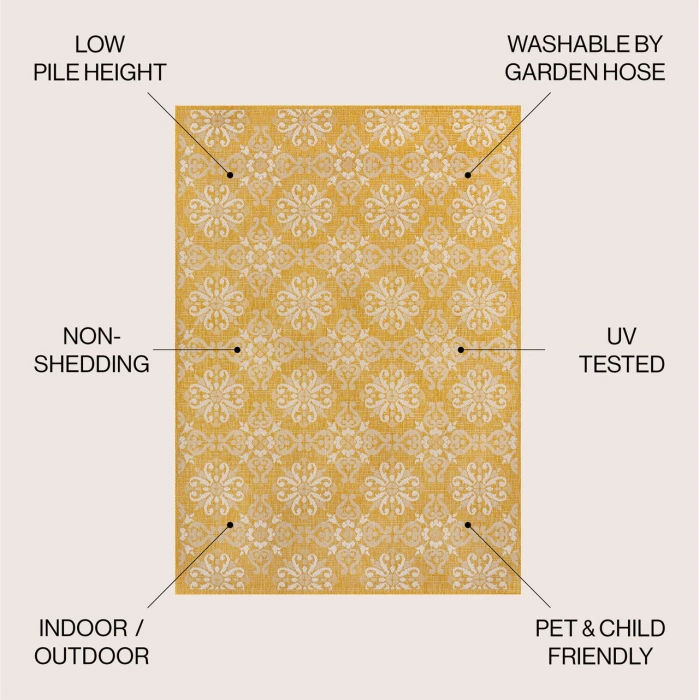Jonathan Y TUSCAN SUN COLLECTION Yellow TSN206C 2ft.-11in. X 4ft.-11in. Rect. Rug