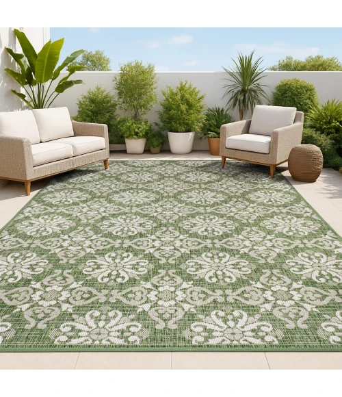 Jonathan Y TUSCAN SUN COLLECTION Green TSN206D 4ft. X 6ft. Rect. Rug