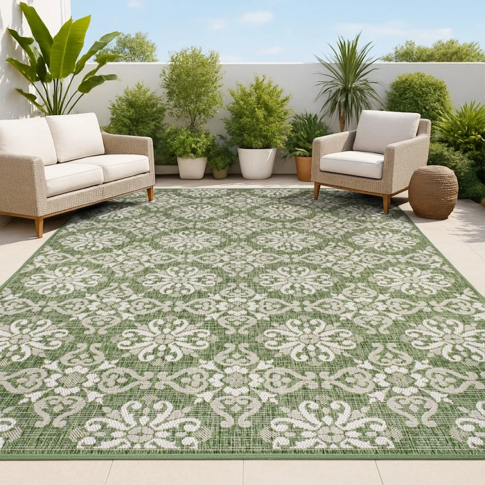 Jonathan Y TUSCAN SUN COLLECTION Green TSN206D 5ft.3in. X 7ft.7in. Rect. Rug