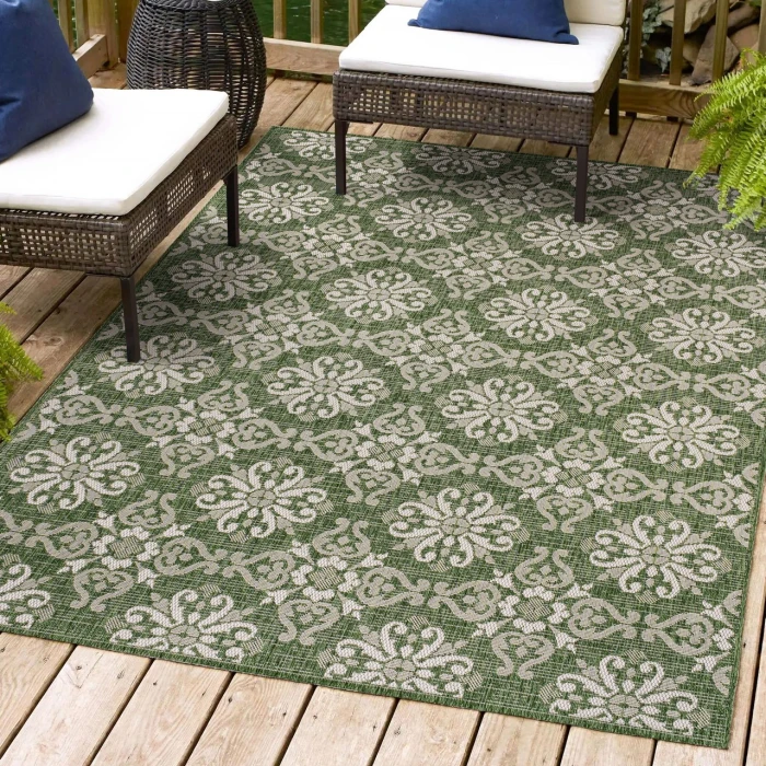 Jonathan Y TUSCAN SUN COLLECTION Green TSN206D 5ft.3in. X 7ft.7in. Rect. Rug