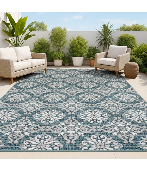 Jonathan Y TUSCAN SUN COLLECTION Blue TSN206E 5ft.3in. X 7ft.7in. Rect. Rug