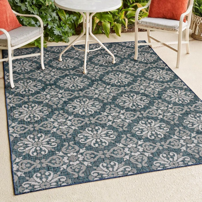 Jonathan Y TUSCAN SUN COLLECTION Blue TSN206E 2ft.-11in. X 4ft.-11in. Rect. Rug