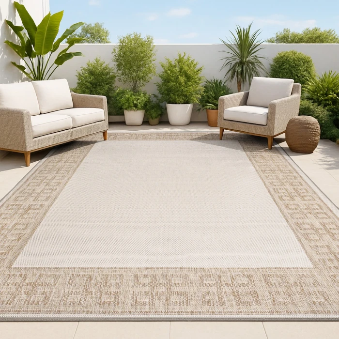 Jonathan Y TUSCAN SUN COLLECTION Cream TSN212A 5ft.3in. X 7ft.7in. Rect. Rug