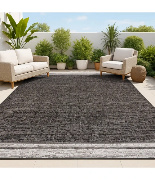 Jonathan Y TUSCAN SUN COLLECTION Black MOH101D 7ft.-10in. X 10ft. Rect. Rug