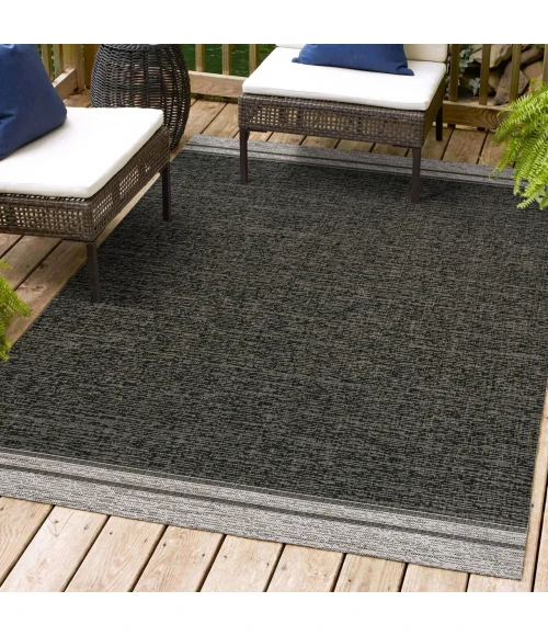 Jonathan Y TUSCAN SUN COLLECTION Black MOH101D 7ft.-10in. X 10ft. Rect. Rug