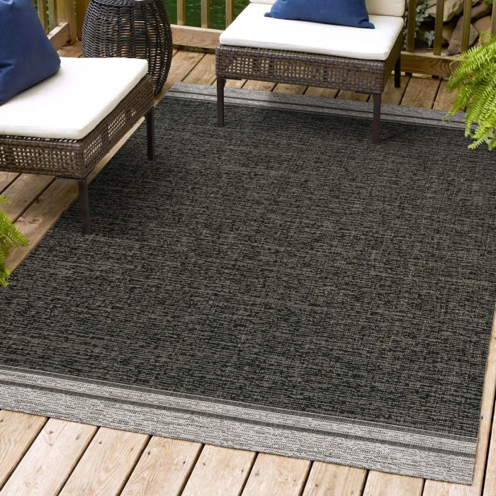 Jonathan Y TUSCAN SUN COLLECTION Black TSN213A 5ft.3in. X 7ft.7in. Rect. Rug