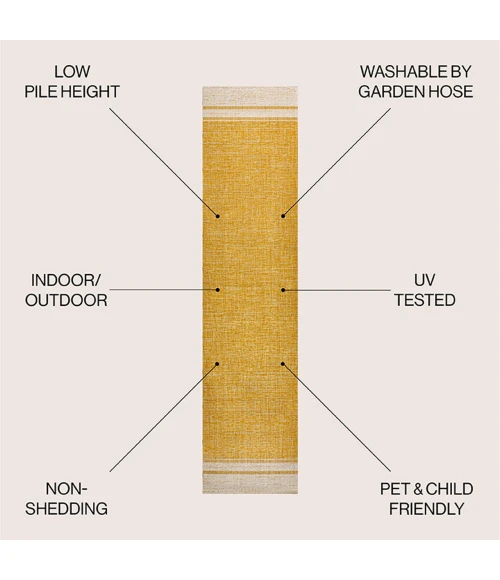 Jonathan Y TUSCAN SUN COLLECTION Yellow TSN213C 2ft. X 7ft.-10in. Rect. Rug