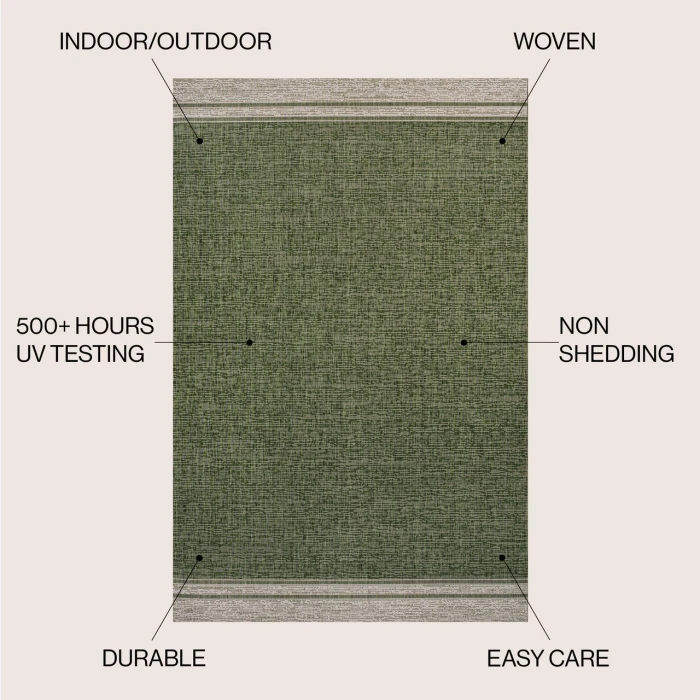 Jonathan Y TUSCAN SUN COLLECTION Green TSN213D 2ft.-11in. X 4ft.-11in. Rect. Rug