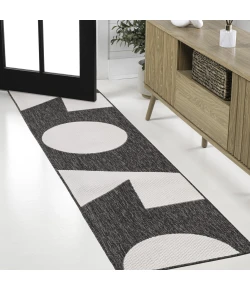 Jonathan Y TUSCAN SUN COLLECTION Black TSN302A 2ft. X 7ft.-10in. Rect. Rug