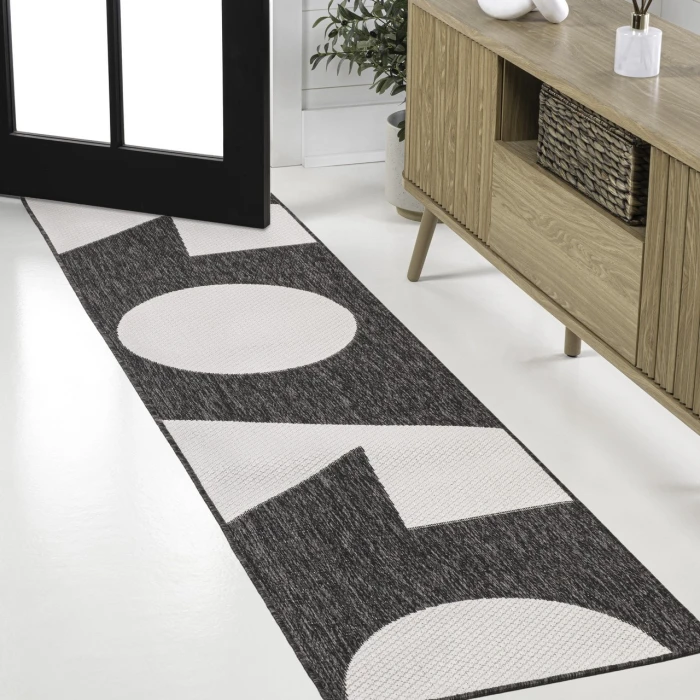 Jonathan Y TUSCAN SUN COLLECTION Black TSN302A 2ft. X 7ft.-10in. Rect. Rug
