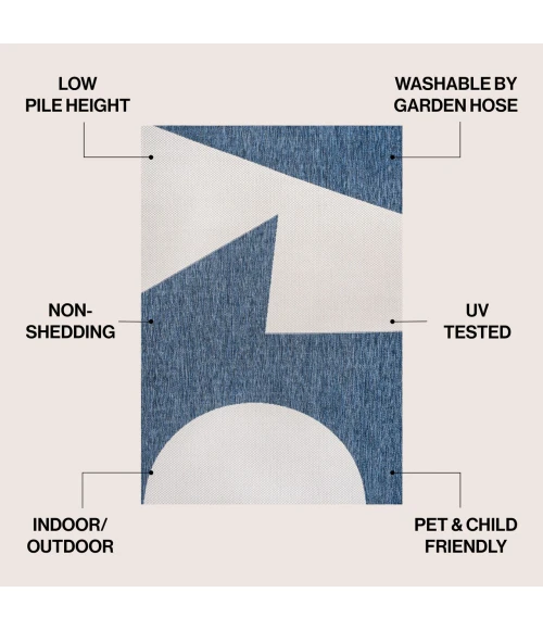 Jonathan Y TUSCAN SUN COLLECTION Blue TSN302B 2ft.-11in. X 4ft.-11in. Rect. Rug