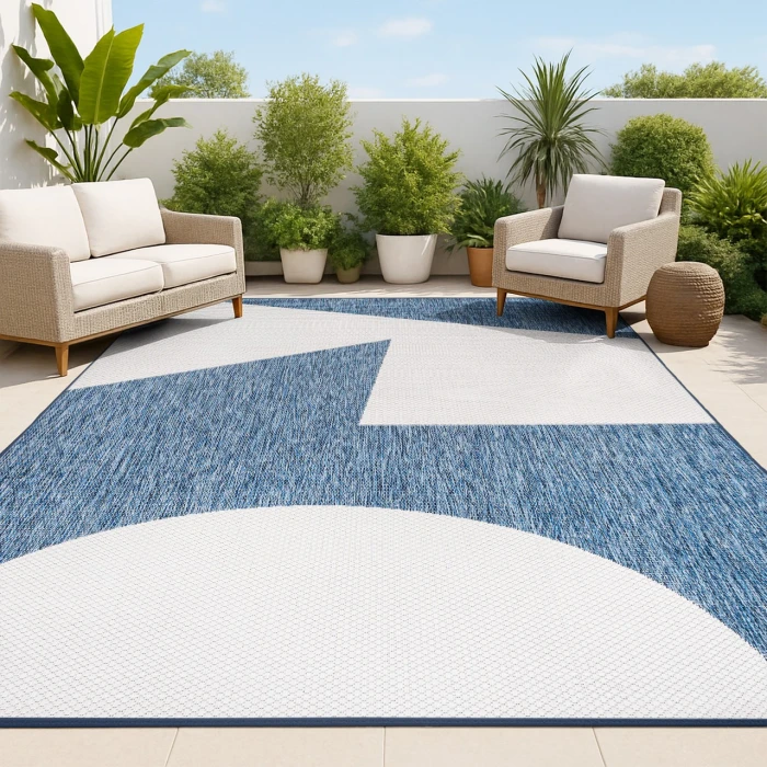 Jonathan Y TUSCAN SUN COLLECTION Blue TSN302B 4ft. X 6ft. Rect. Rug