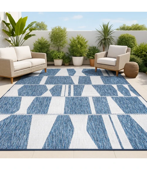Jonathan Y TUSCAN SUN COLLECTION Blue TSN303B 2ft.-11in. X 4ft.-11in. Rect. Rug