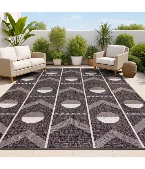 Jonathan Y TUSCAN SUN COLLECTION Black TSN304A 2ft.-11in. X 4ft.-11in. Rect. Rug