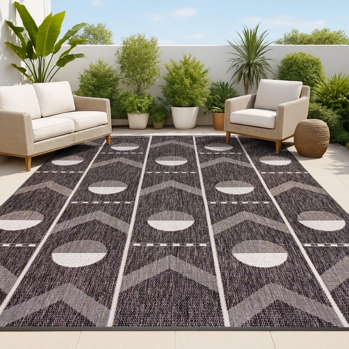 Jonathan Y TUSCAN SUN COLLECTION Black TSN304A 2ft.-11in. X 4ft.-11in. Rect. Rug