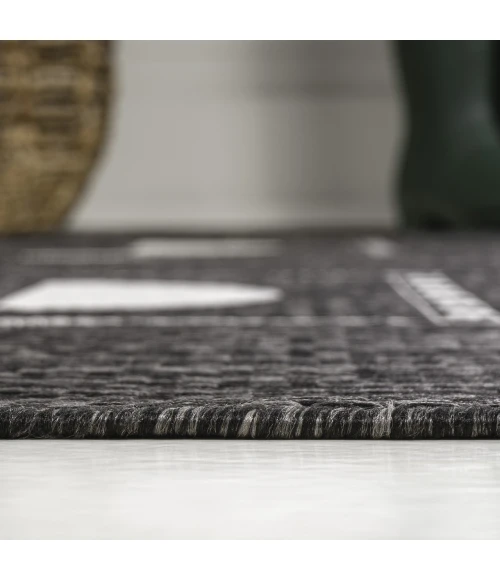 Jonathan Y TUSCAN SUN COLLECTION Black TSN304A 2ft. X 7ft.-10in. Rect. Rug