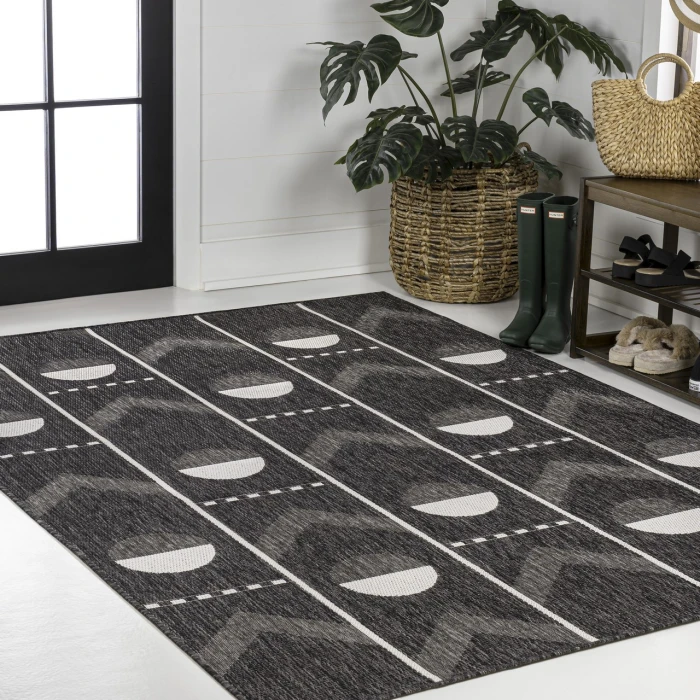Jonathan Y TUSCAN SUN COLLECTION Black TSN304A 2ft.-11in. X 4ft.-11in. Rect. Rug